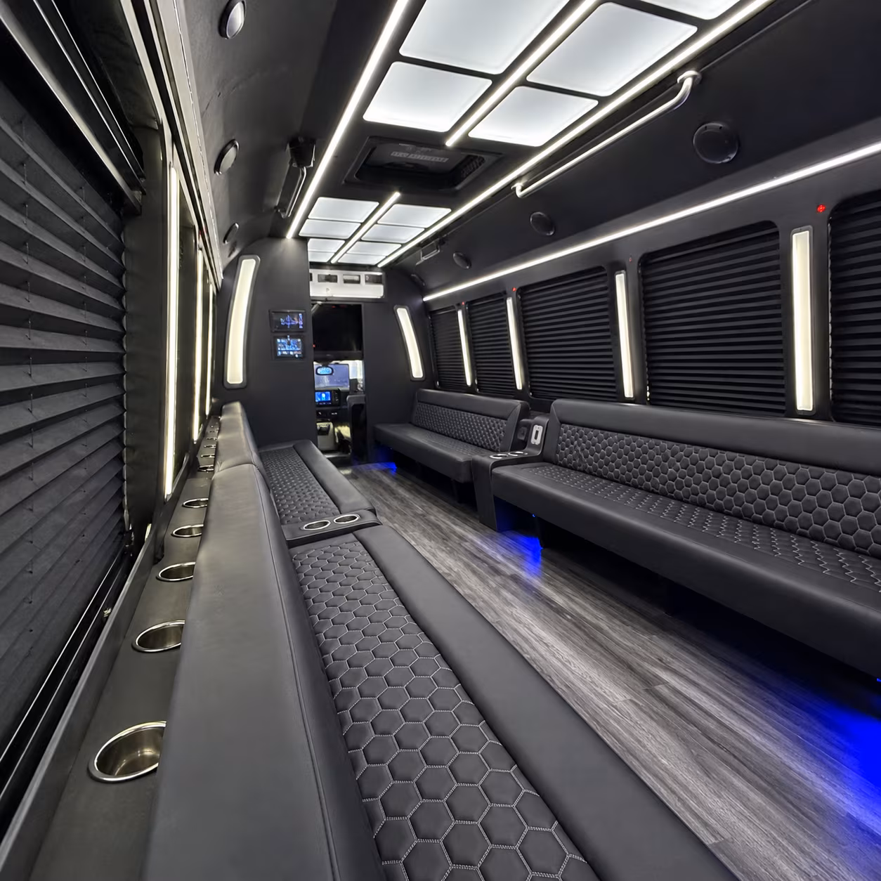 Corona Bachelor & Bachelorette Transportation party bus exterior
