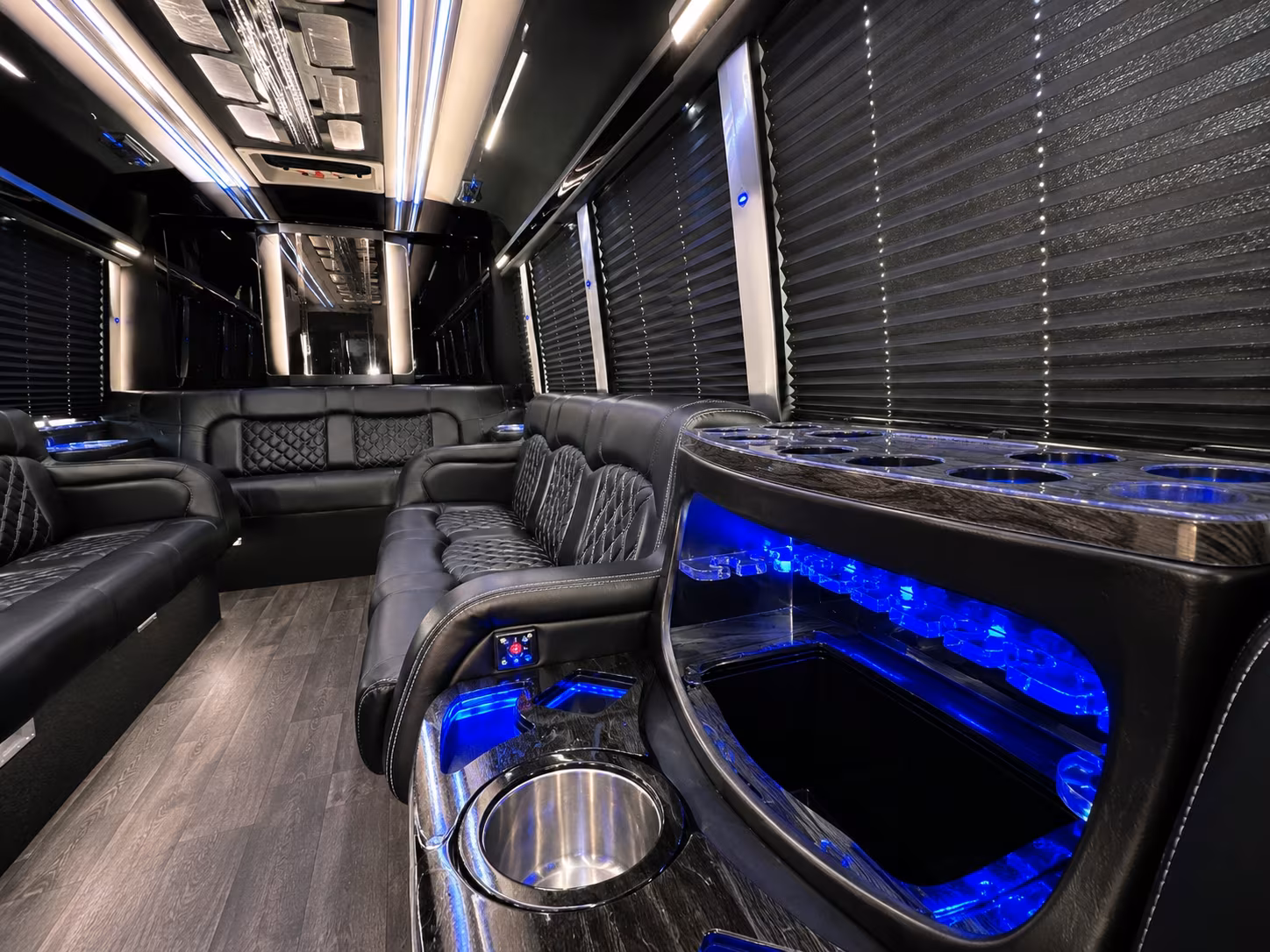 Corona Birthday, Sweet 16, & Quinceañera Transportation party bus exterior