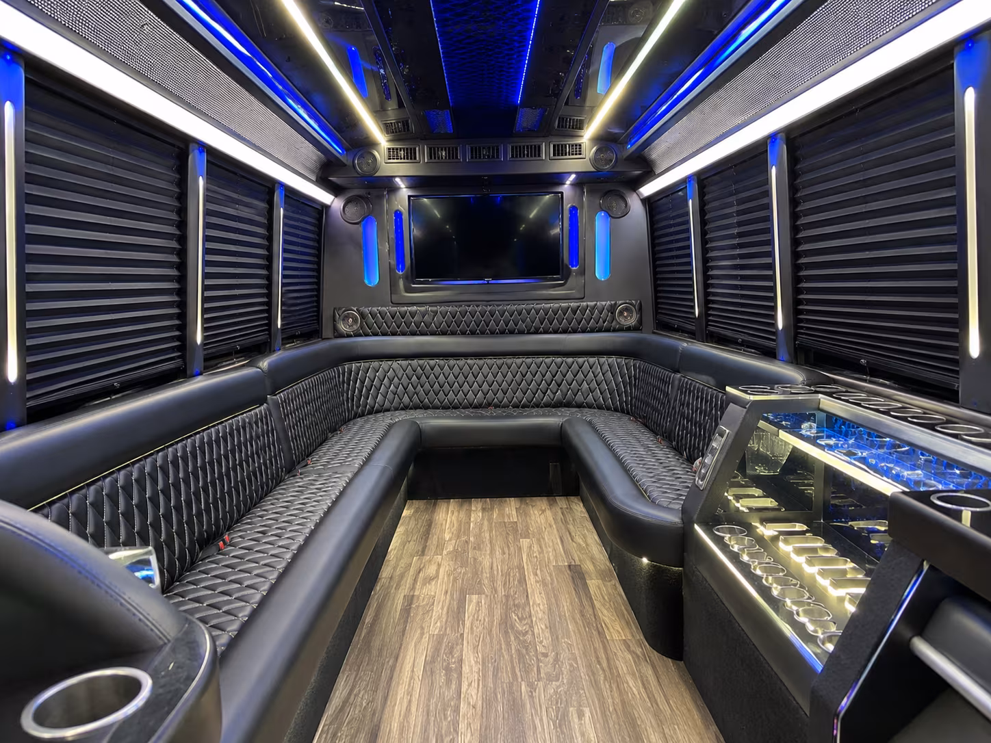 Corona Birthday, Sweet 16, & Quinceañera Transportation party bus exterior