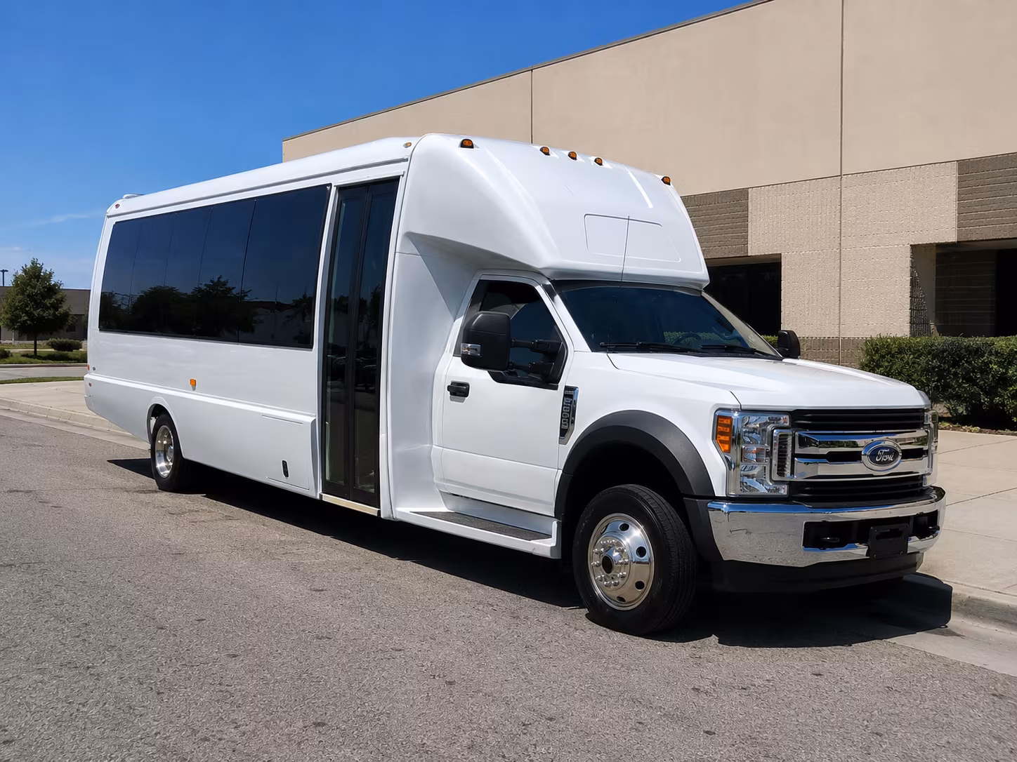Corona Corporate Transportation party bus exterior