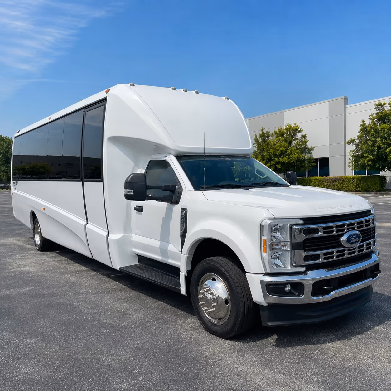 Corona Corporate Transportation party bus exterior