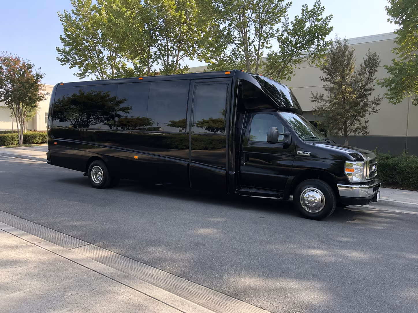Corona Private Event Transportation party bus exterior