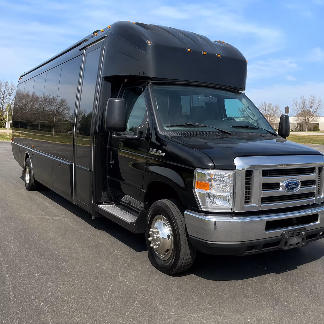 Corona Private Event Transportation party bus exterior