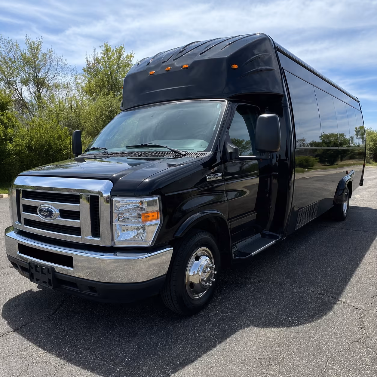 Corona Private Event Transportation party bus exterior