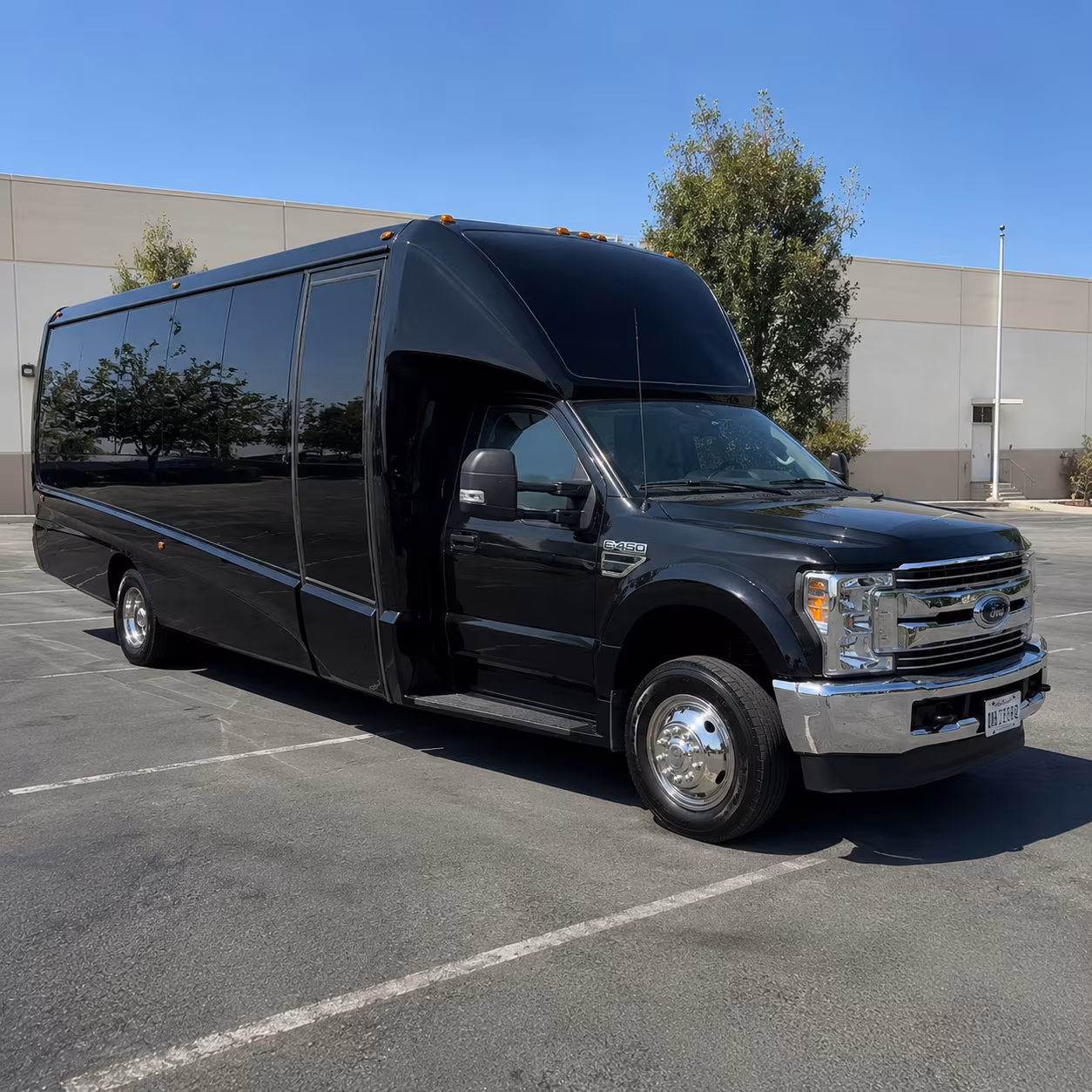 Corona Private Event Transportation party bus exterior