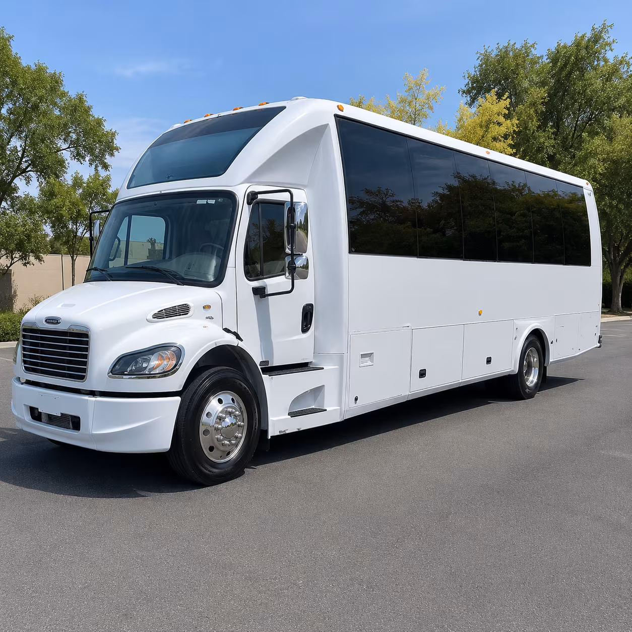 Corona Prom & Homecoming Transportation party bus exterior