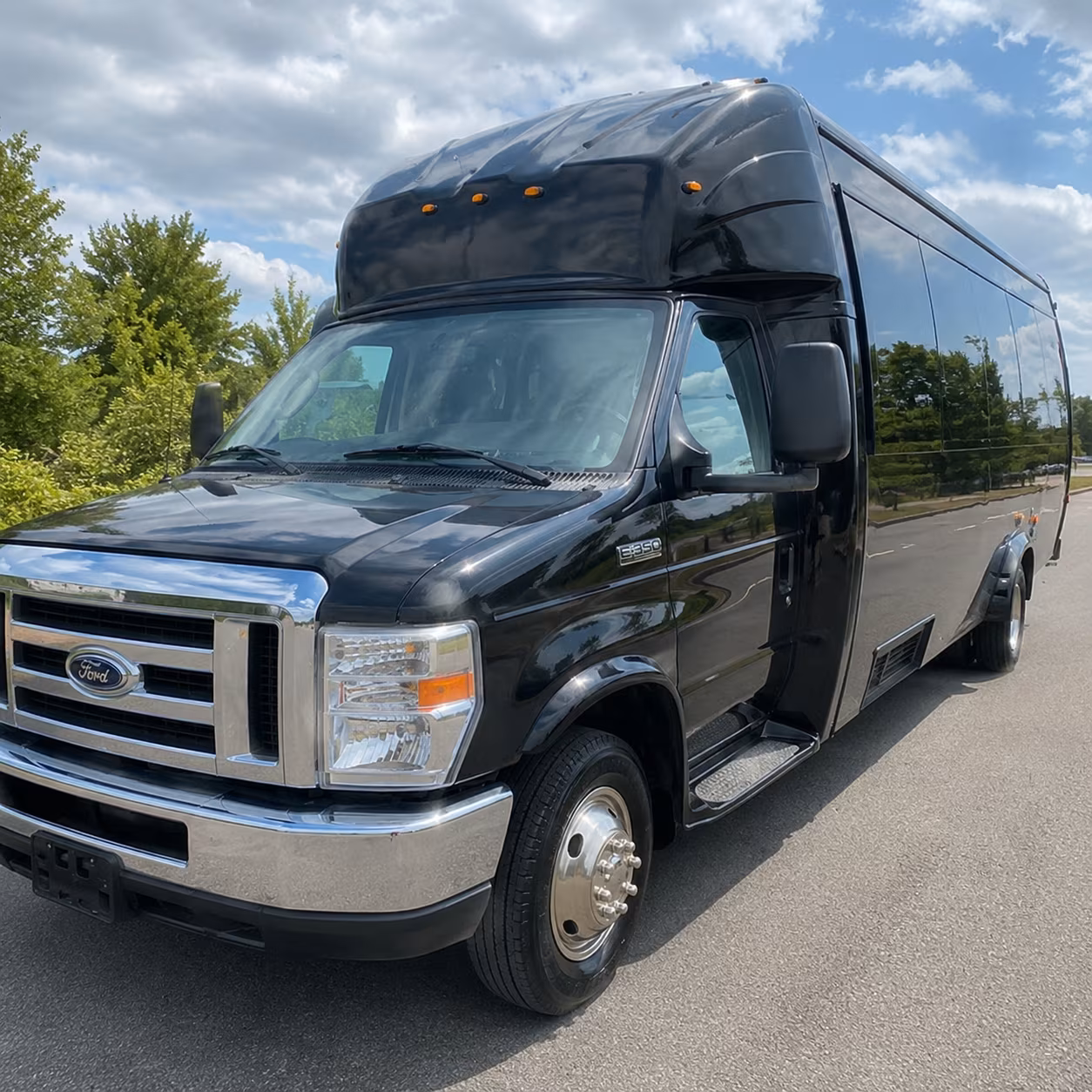 Corona Prom & Homecoming Transportation party bus exterior