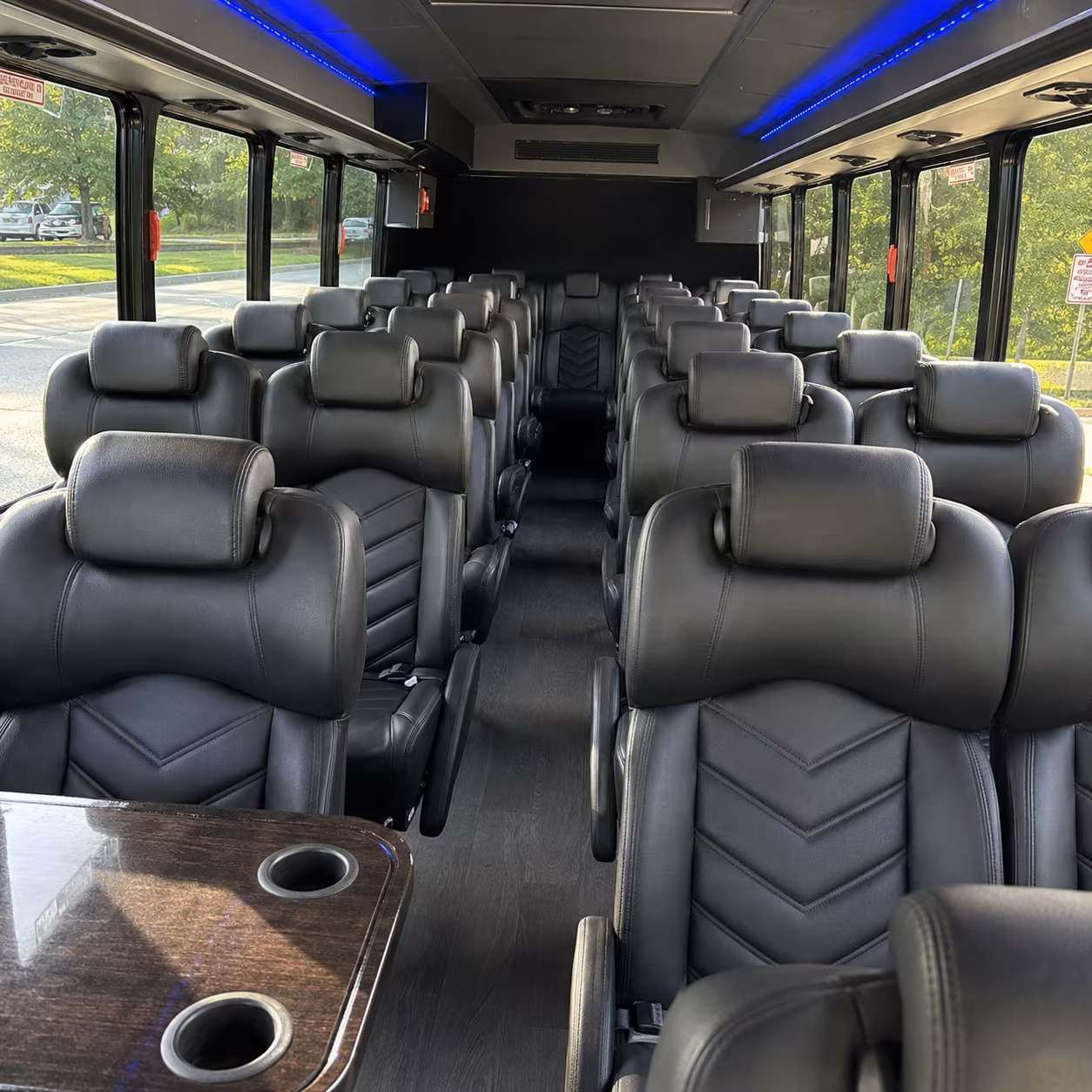 Corona School Event Transportation party bus exterior