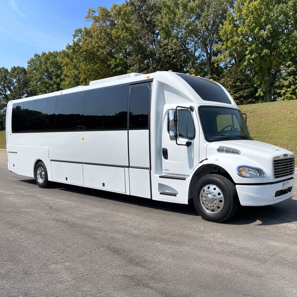 Corona Wedding Transportation party bus exterior