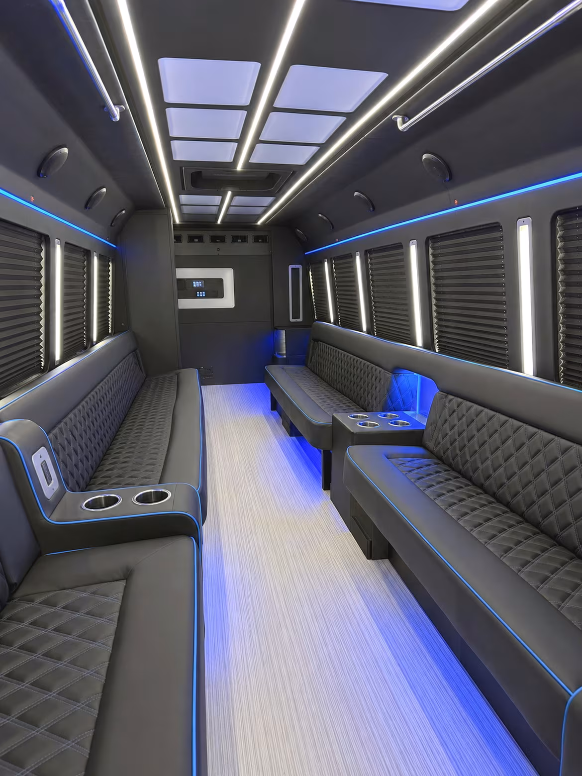 Corona Winery Tour & Pub Crawl Transportation party bus interior