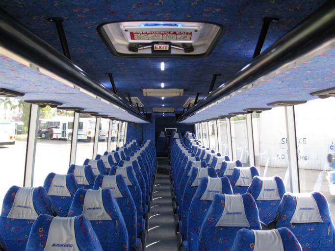 Irvine 56 Passenger Charter Bus Interior
