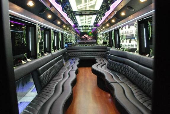 San Bernardino 25 Passenger Limo bus Interior