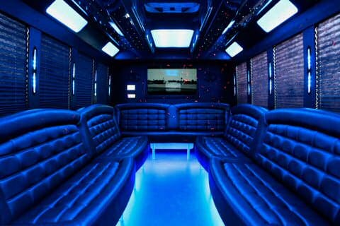 Eastvale 36 Passenger Party Bus Interior